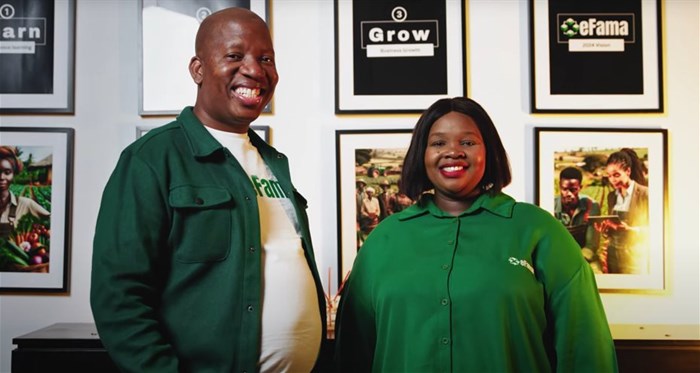 Left: Shadrack Kubyane, eFama co-founder, Right: Pretty Kubyane, tech lead