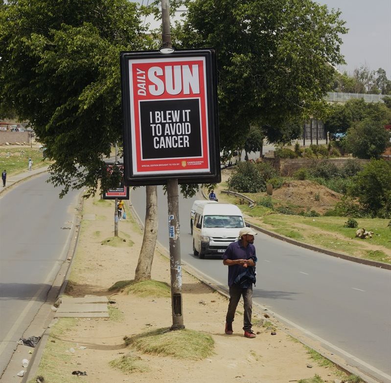 Some of Mzansi’s most persistent and dangerous cancer myths were confronted in public, through the voice of the Daily Sun in a campaign from TBWA\Coastal and client Campaigning for Cancer (Image supplied)