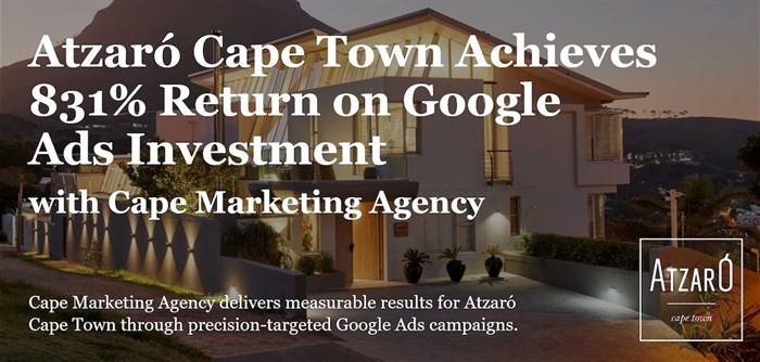 Atzar&#243; Cape Town achieves 831% return on Google Ads investment with Cape Marketing Agency