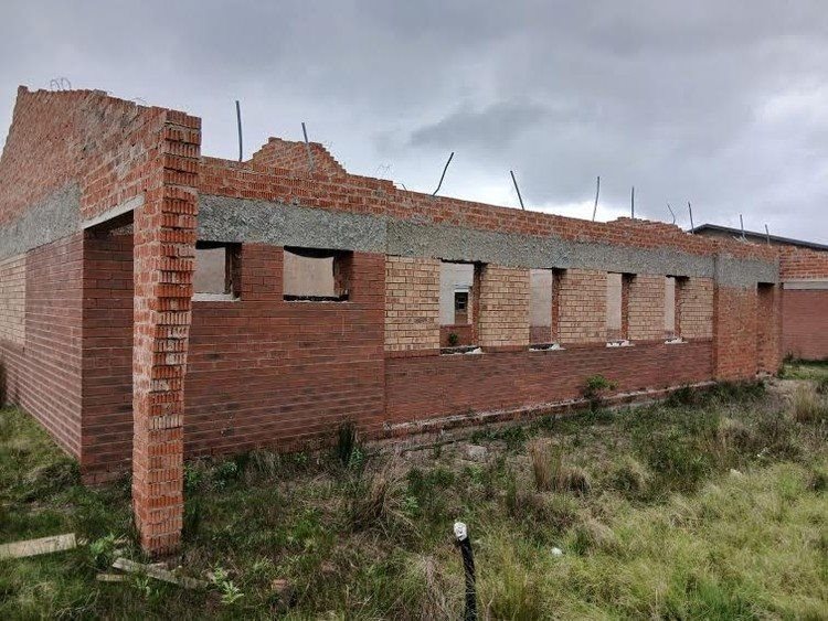 Buildings have been left unfinished since 2021.