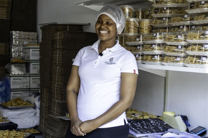 Rirhandzu Chauke, co-owner of Conza’s Biscuits.
