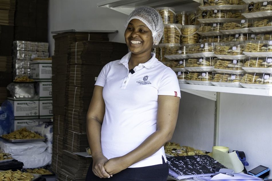 Rirhandzu Chauke, co-owner of Conza’s Biscuits.