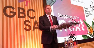 Source: Supplied. Dean MacPherson at the annual Green Building Council South Africa Convention in Cape Town.