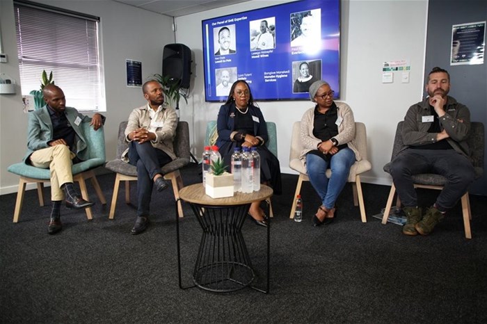 Panelists from the launch of the 2025 Edge Growth Impact Report are all SME owners or founders who have benefited from Edge Growth support. From L-R:Luvo Tutani, Neo Diale, Lesego Holzapfel, Bongiwe Monakedi, Paul Pummer.