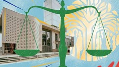 The Western Cape High Court has overturned an eviction order against 78-year-old Noor-Banu Allie, a District Six pensioner. Illustration: Lisa Nelson / GroundUp