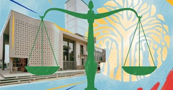 The Western Cape High Court has overturned an eviction order against 78-year-old Noor-Banu Allie, a District Six pensioner. Illustration: Lisa Nelson / GroundUp