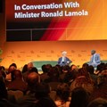 One of the keynote conversations at Bloomberg's inaugural Africa Business Summit featured Minister of International Relations and Cooperation Ronald Lamola (Image supplied)