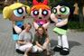 Carol Basset and Gretel James of Starcom with the PowerPuff Girls