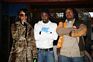 From left to right Nhlanhla Nciza (Mafikizolo); Gumshev and Lebo from Skwatta Kamp