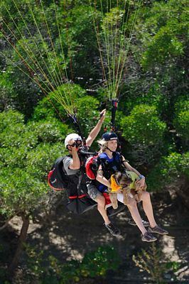 Oscar paraglides home