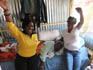 Olga from Builders Warehouse, Thabitha Sithole and her daughter Sibongile