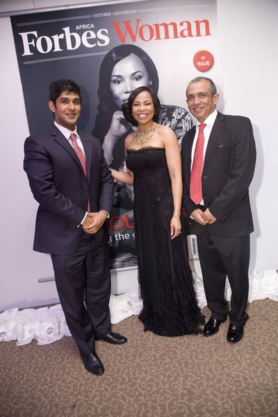 From left – Sidarth Wahi - Project Director Forbes Africa, Chairperson of Africa Fashion International - Dr Precious Moloi-Motsepe, Founder, Publisher and Vice-Chairman of the ABN Group - Rakesh Wahi