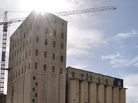 The silo precinct under construction