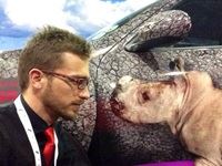 Christianne Steyn poses with The Rhino Orphanage Nissan Juke at BOFE 2014