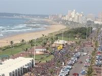 People took part in 20km, 15km, 10km or 5km along Durban's promenade.
