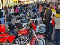 Bikes lining Hill street, Bloemfontein