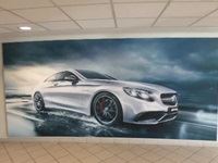 Frames and fabric prints- Mercedes dealership rebranding by Clarion