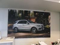 frames and fabric prints- Mercedes dealership rebranding by Clarion