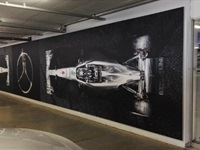 frames and fabric prints- Mercedes dealership rebranding by Clarion