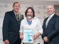 3_Jan Schoeman (RMI); Egmont Sippel (Bus. Ind. & Tech Award Winner); Bernard Hellberg (SAGMJ)