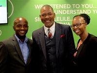 From left to right:
Sandile Xolo, Ithala SOC Limited marketing and communications manager; Sthembiso Buthelezi, a client and Kgomotso More, Ithala SOC Limited brand manager