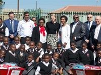 Princess Charlene hosts event to highlight water safety