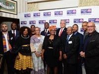 Members of United Way South Africa, United Way Worldwide, Eli Lilly Foundation, Ashraf Garda and Criselda Kananda at the launch of United Way South Africa 1 June 2017