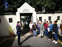 Starting the tour of distillery