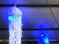 Artists create festive installation from trash