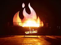 The #600 Flames fire celebratrion gnites