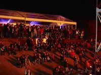 The #600 Flames VIP area and public spectators