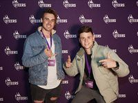 James Pilkington and DJ Rikay on arrival