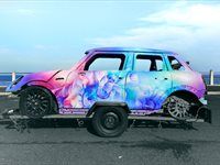 Alicia McFadzean transforms vandalised Mini Cooper